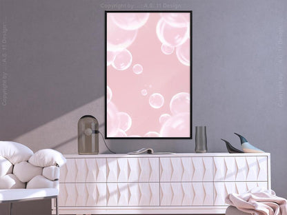 Winter Design Framed Artwork - Bubble Pleasure-artwork for wall with acrylic glass protection