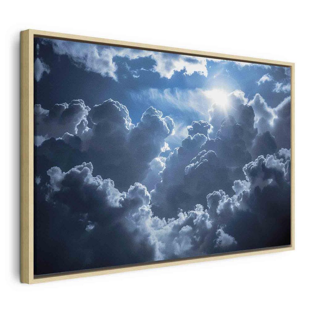 Canvas Print - Animated Scenery: The Sun Battling with Clouds