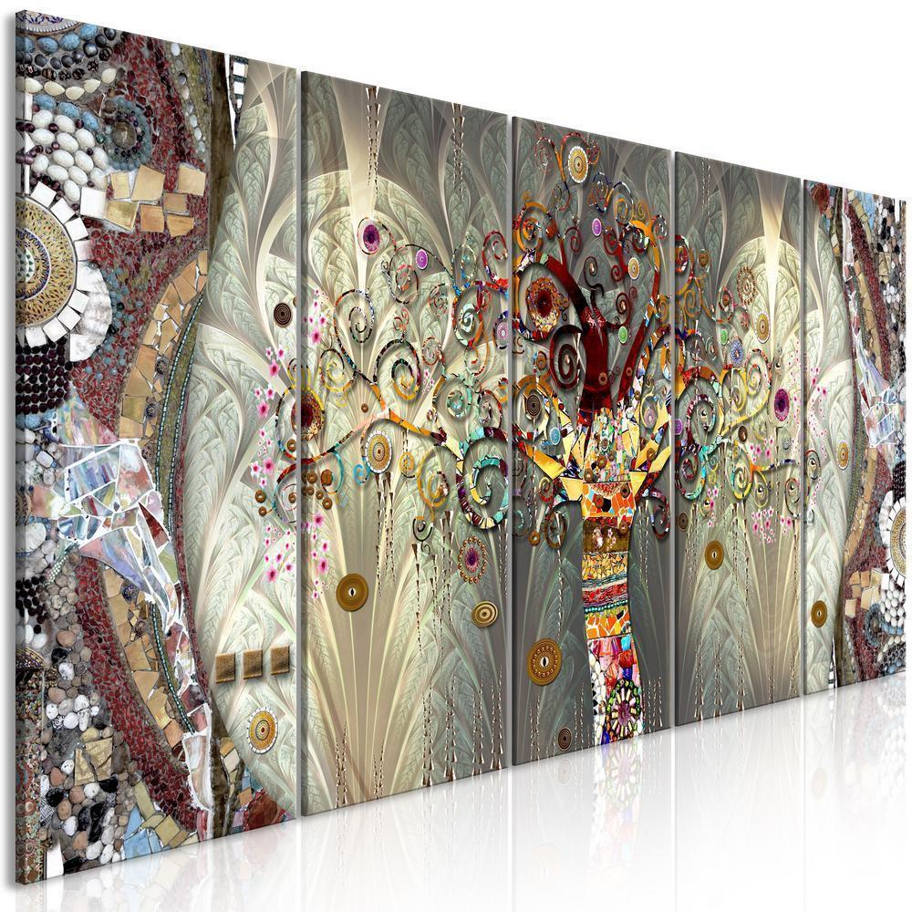 Canvas Print - Tree of Life (5 Parts) Narrow-ArtfulPrivacy-Wall Art Collection