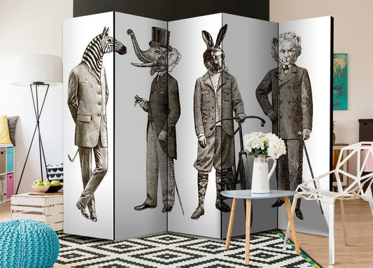 Decorative partition-Room Divider - Elegant Zoo II-Folding Screen Wall Panel by ArtfulPrivacy