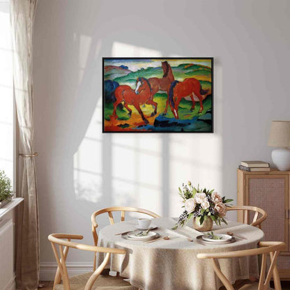 Canvas Print - The Red Horses (Grazing Horses IV) (Franz Marc)