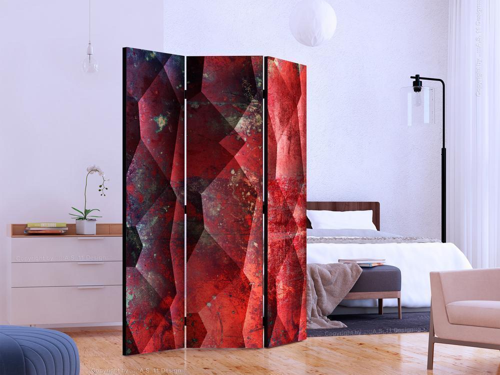 Decorative partition-Room Divider - Purple Relief-Folding Screen Wall Panel by ArtfulPrivacy