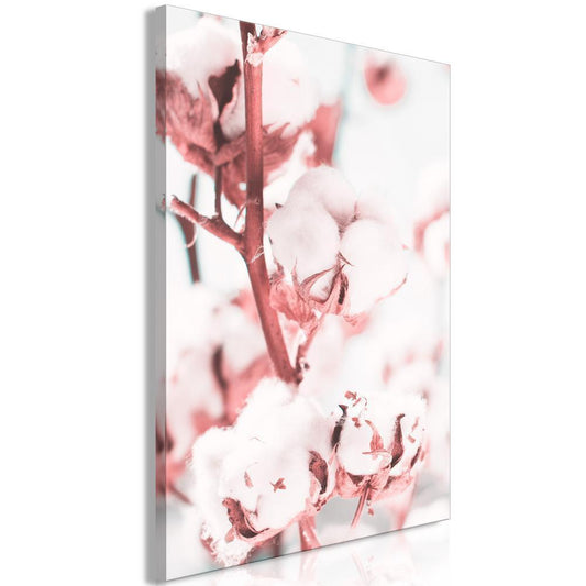 Canvas Print - Blooming Cotton (1 Part) Vertical-ArtfulPrivacy-Wall Art Collection