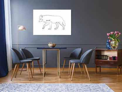 Canvas Print - Wolf (1 Part) Wide-ArtfulPrivacy-Wall Art Collection