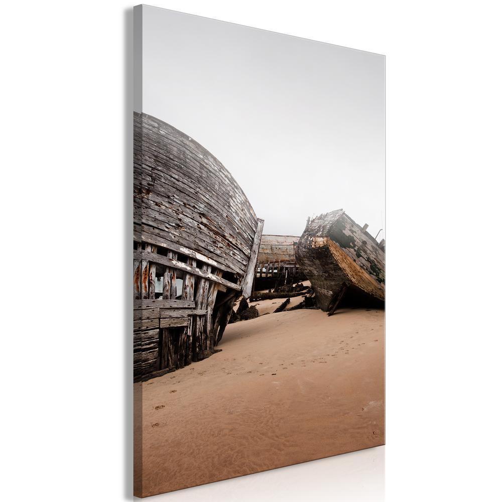 Canvas Print - Abandoned Cutters (1 Part) Vertical-ArtfulPrivacy-Wall Art Collection