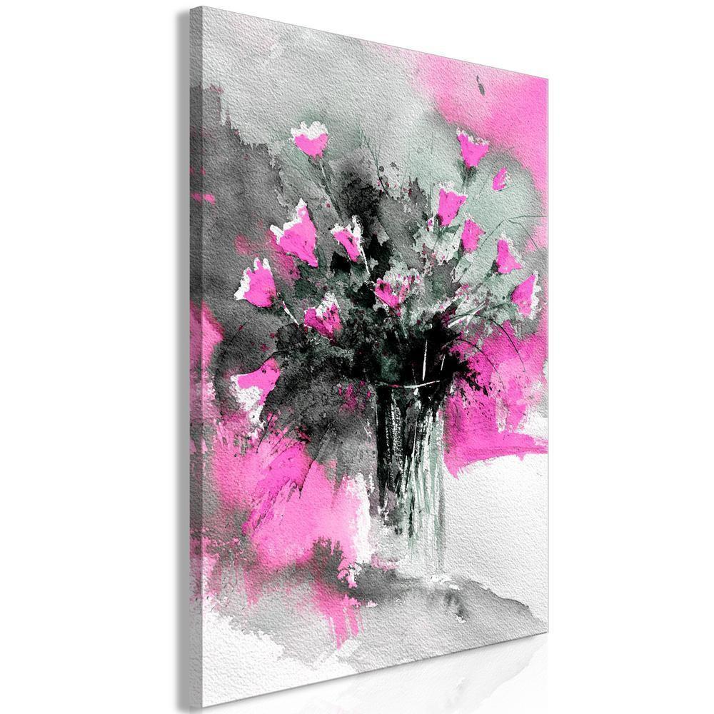 Canvas Print - Bouquet of Colours (1 Part) Vertical Pink-ArtfulPrivacy-Wall Art Collection