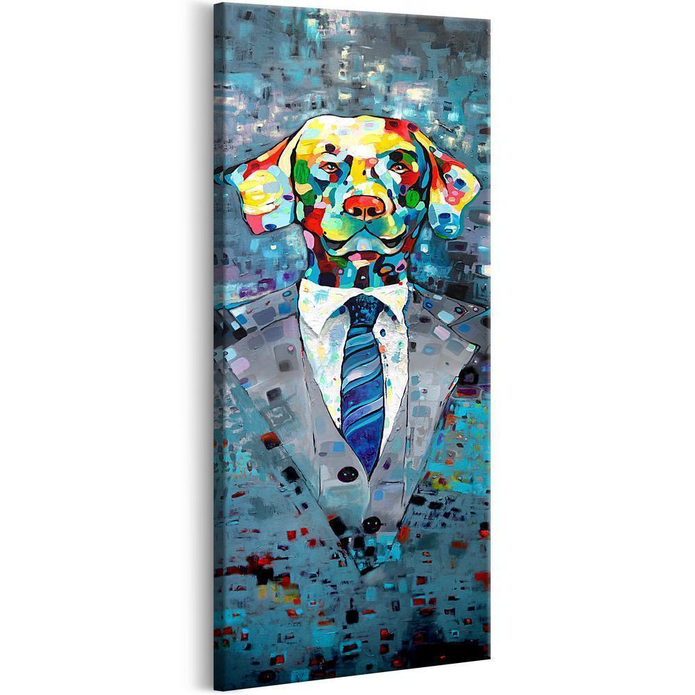 Canvas Print - Dog in a Suit-ArtfulPrivacy-Wall Art Collection