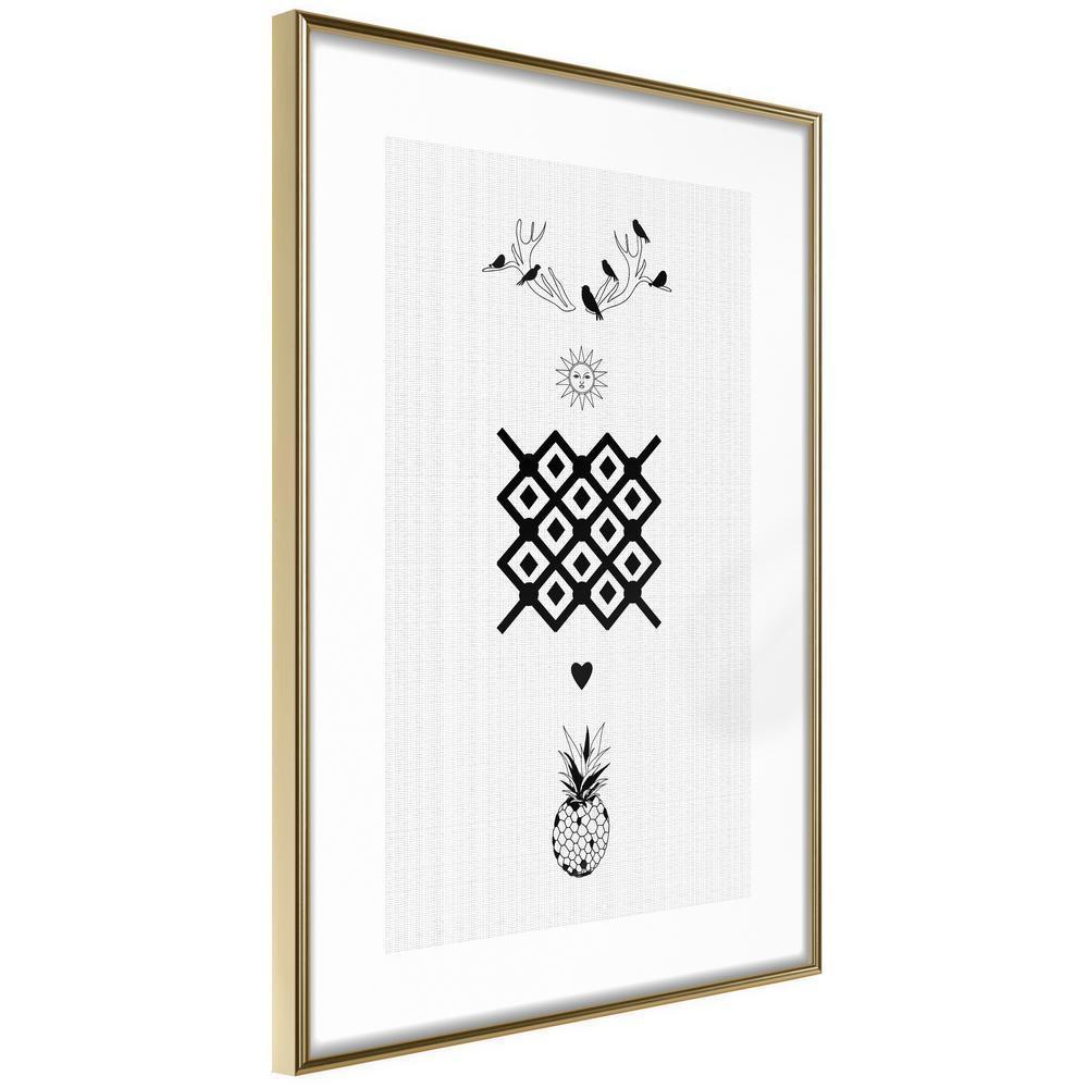 Black and White Framed Poster - Creativity-artwork for wall with acrylic glass protection