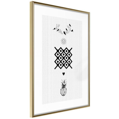 Black and White Framed Poster - Creativity-artwork for wall with acrylic glass protection
