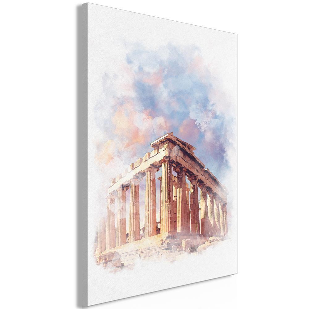 Canvas Print - Painted Parthenon (1 Part) Vertical-ArtfulPrivacy-Wall Art Collection