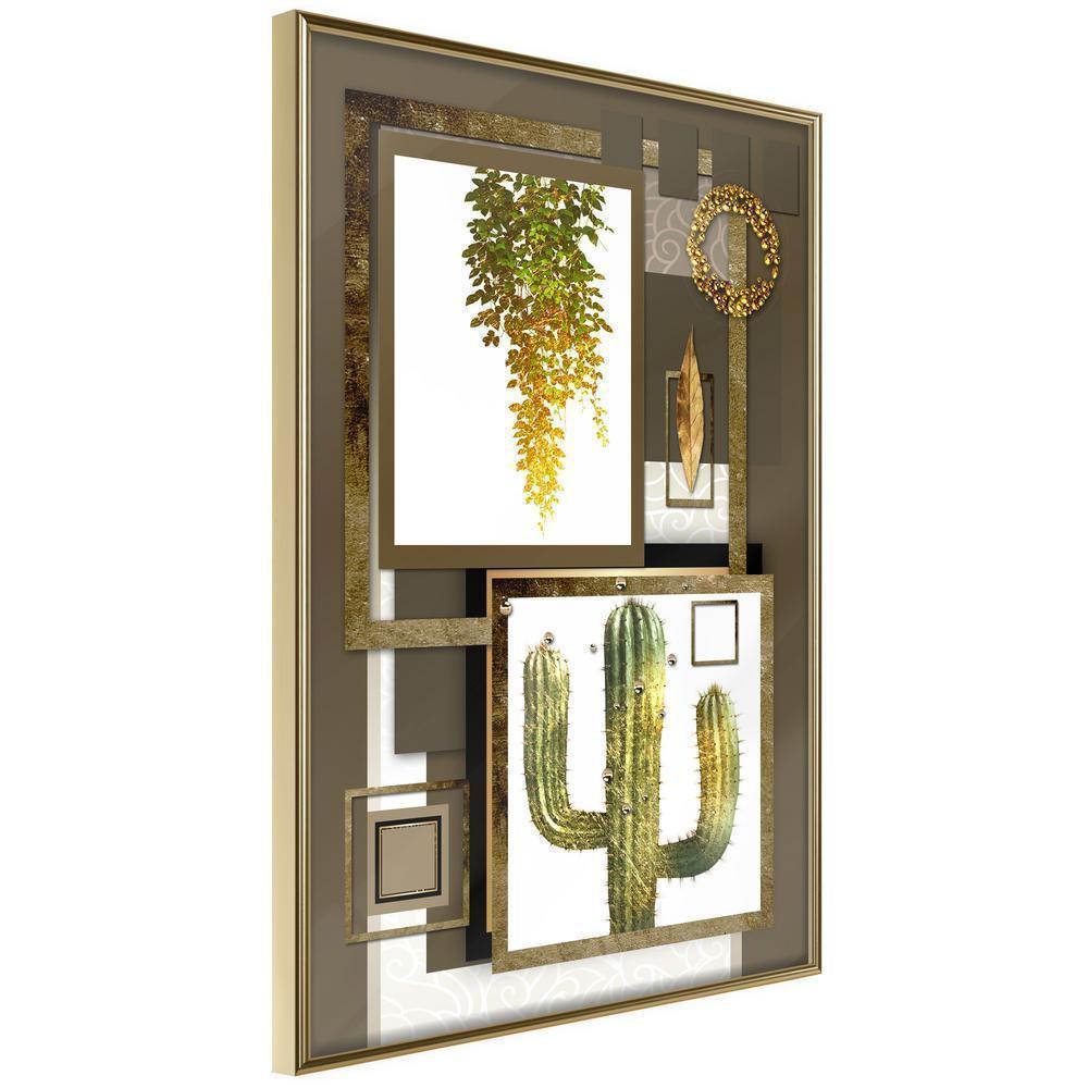Golden Art Poster - Home Gallery-artwork for wall with acrylic glass protection
