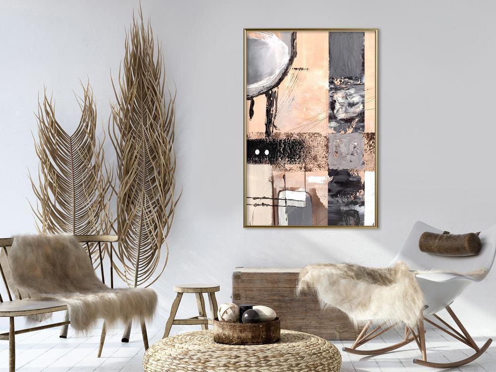 Abstract Poster Frame - Organized Mess-artwork for wall with acrylic glass protection