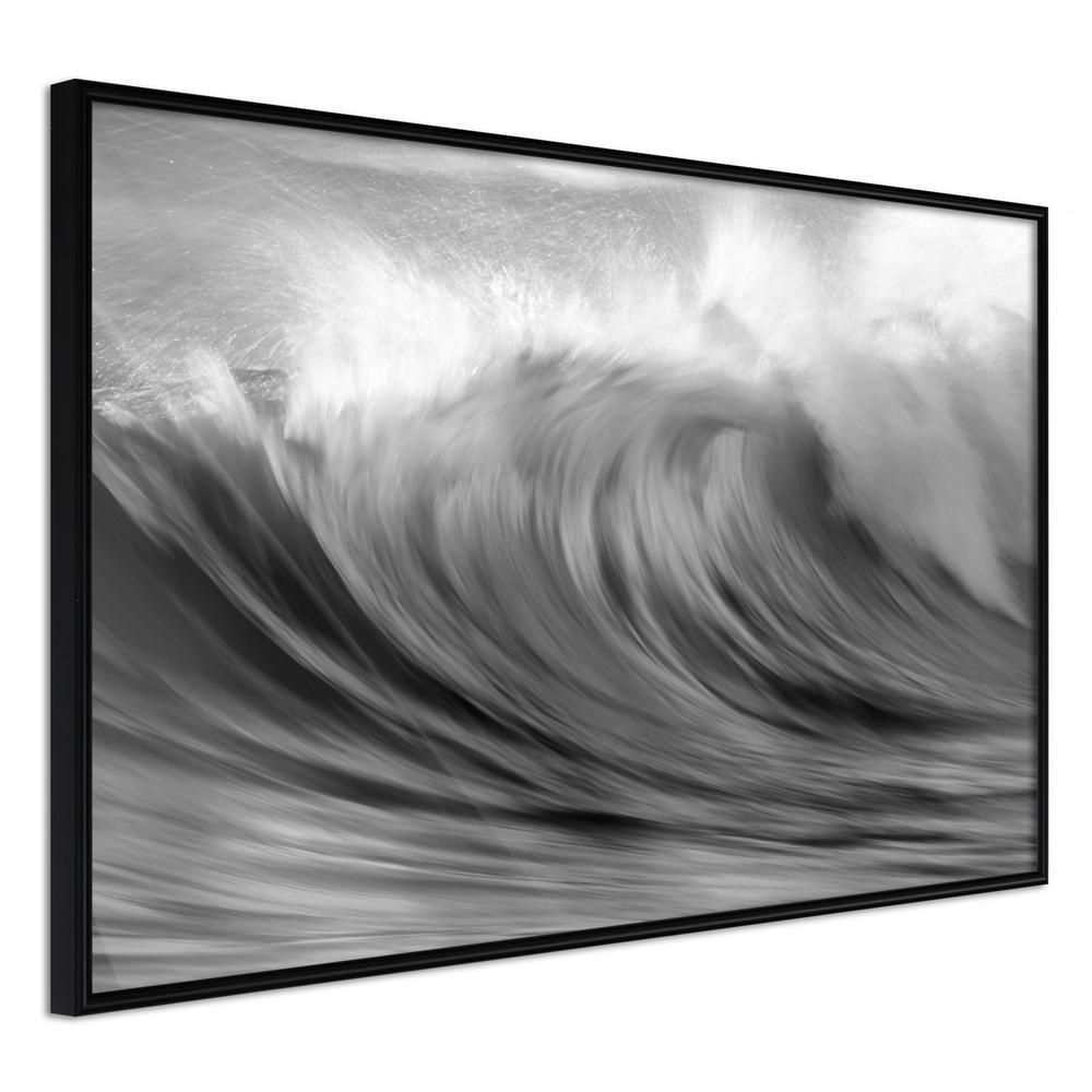 Seascape Framed Poster - Big Wave-artwork for wall with acrylic glass protection