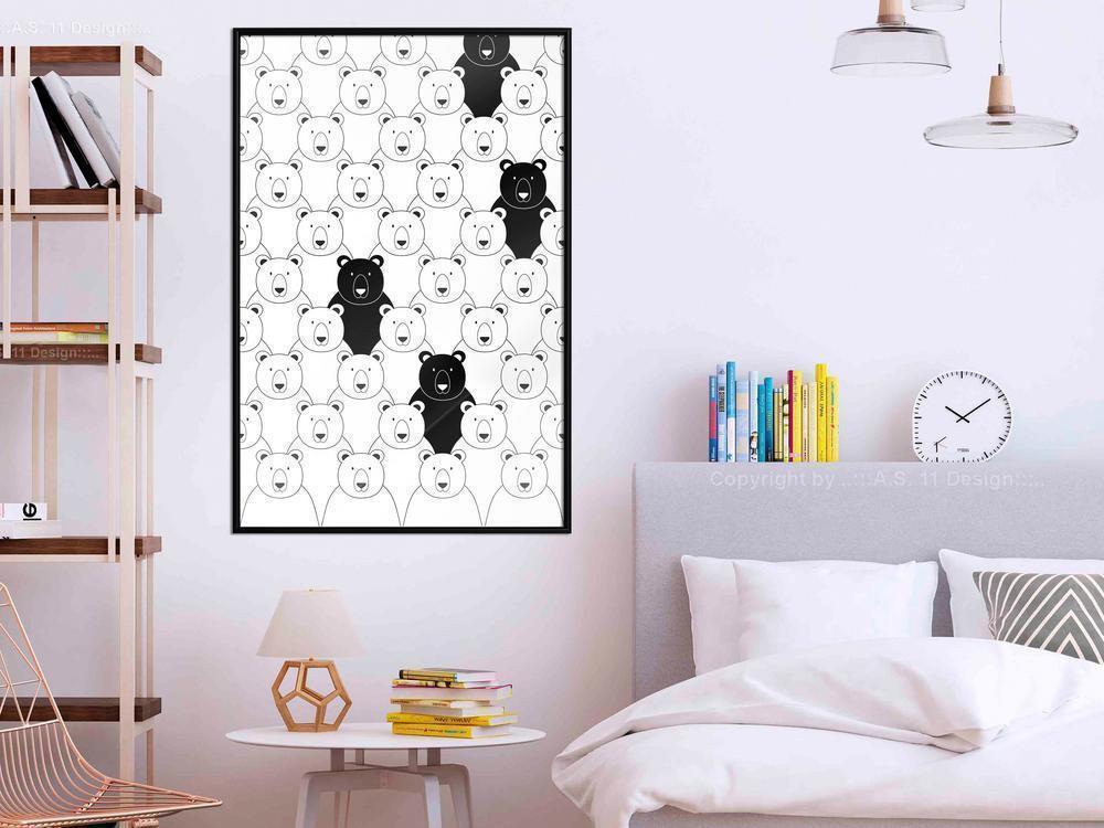 Nursery Room Wall Frame - Black and White Design-artwork for wall with acrylic glass protection