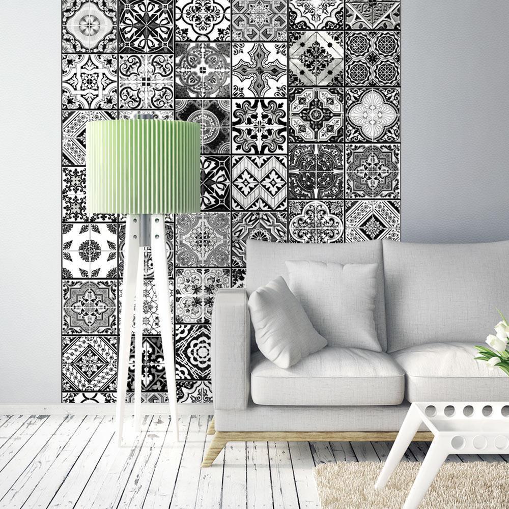 Classic Wallpaper made with non woven fabric - Wallpaper - Arabesque - Black& White - ArtfulPrivacy