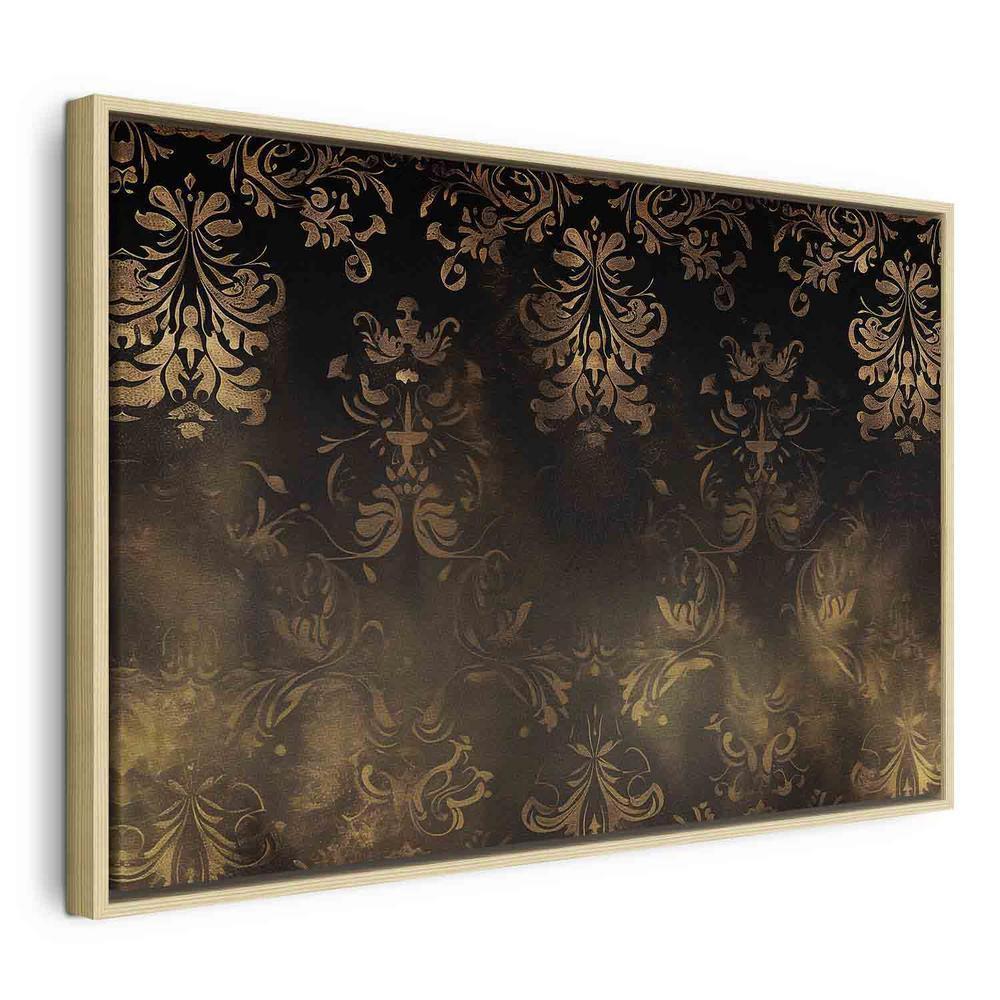 Canvas Print - Baroque Ornaments in Patinated Gold and Browns: Retro Motif