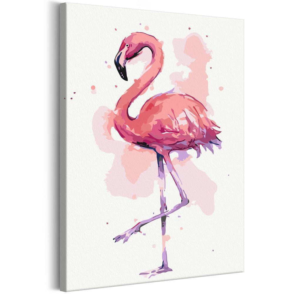 Start learning Painting - Paint By Numbers Kit - Friendly Flamingo - new hobby