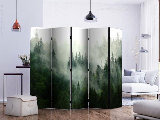 Decorative partition-Room Divider - Coniferous Forest II-Folding Screen Wall Panel by ArtfulPrivacy