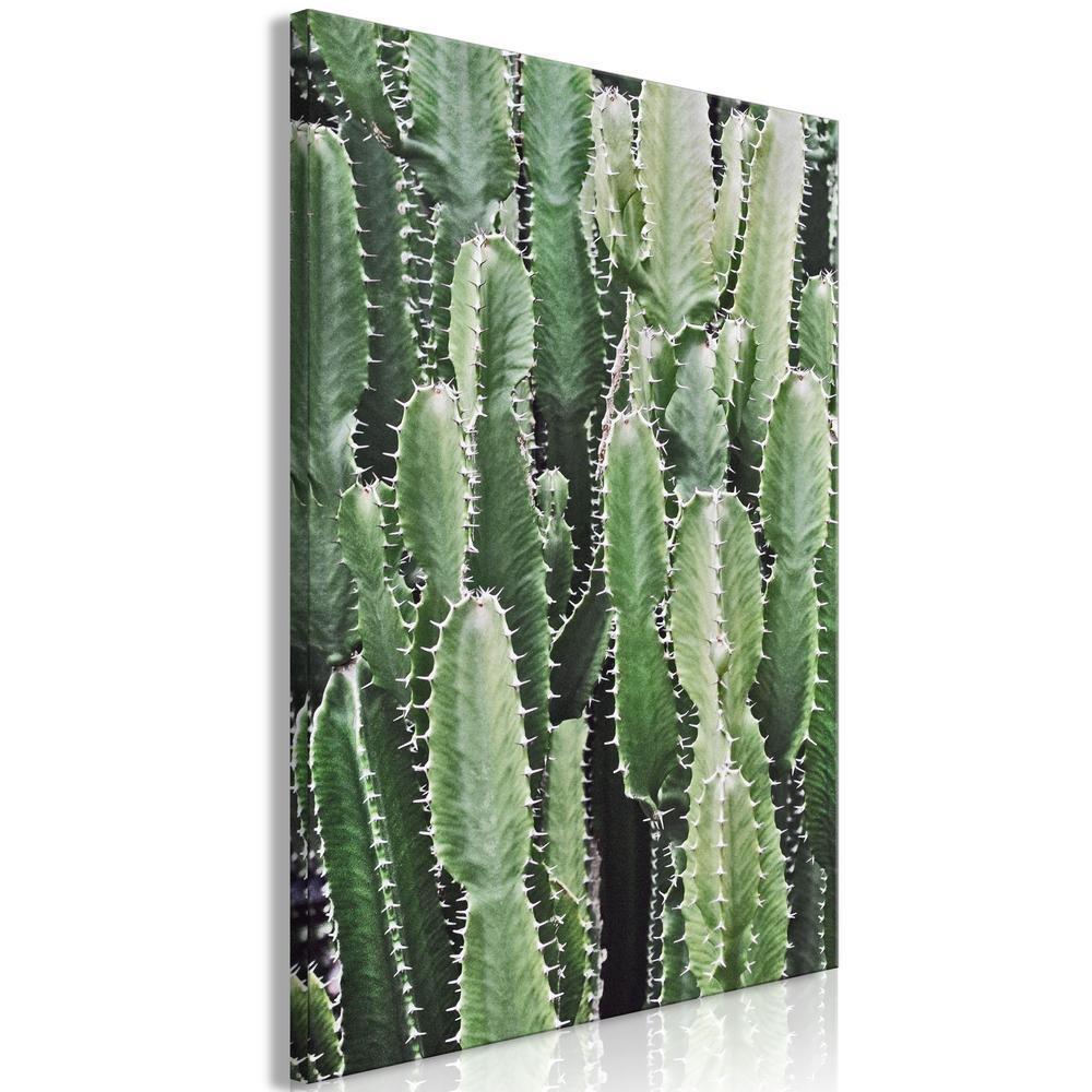 Canvas Print - Cactus Garden (1 Part) Vertical-ArtfulPrivacy-Wall Art Collection