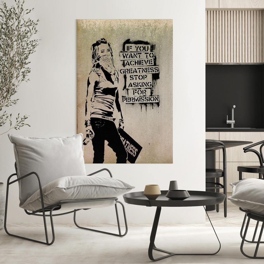 Canvas Print - Graffiti Slogan by Banksy-ArtfulPrivacy-Wall Art Collection