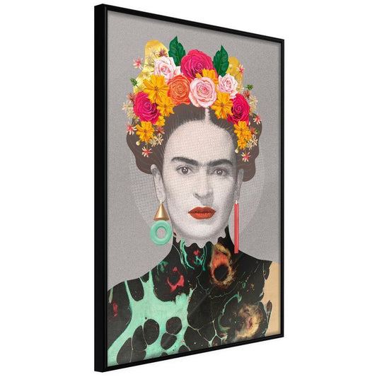 Wall Decor Portrait - Charismatic Frida-artwork for wall with acrylic glass protection