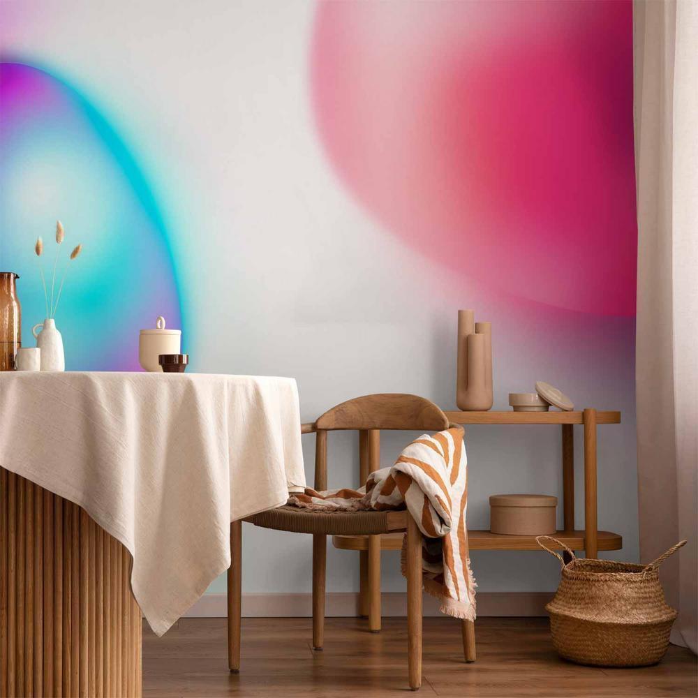 Wall Mural - Abstraction - Colorful Glass Pieces - Violet-Blue and Pink