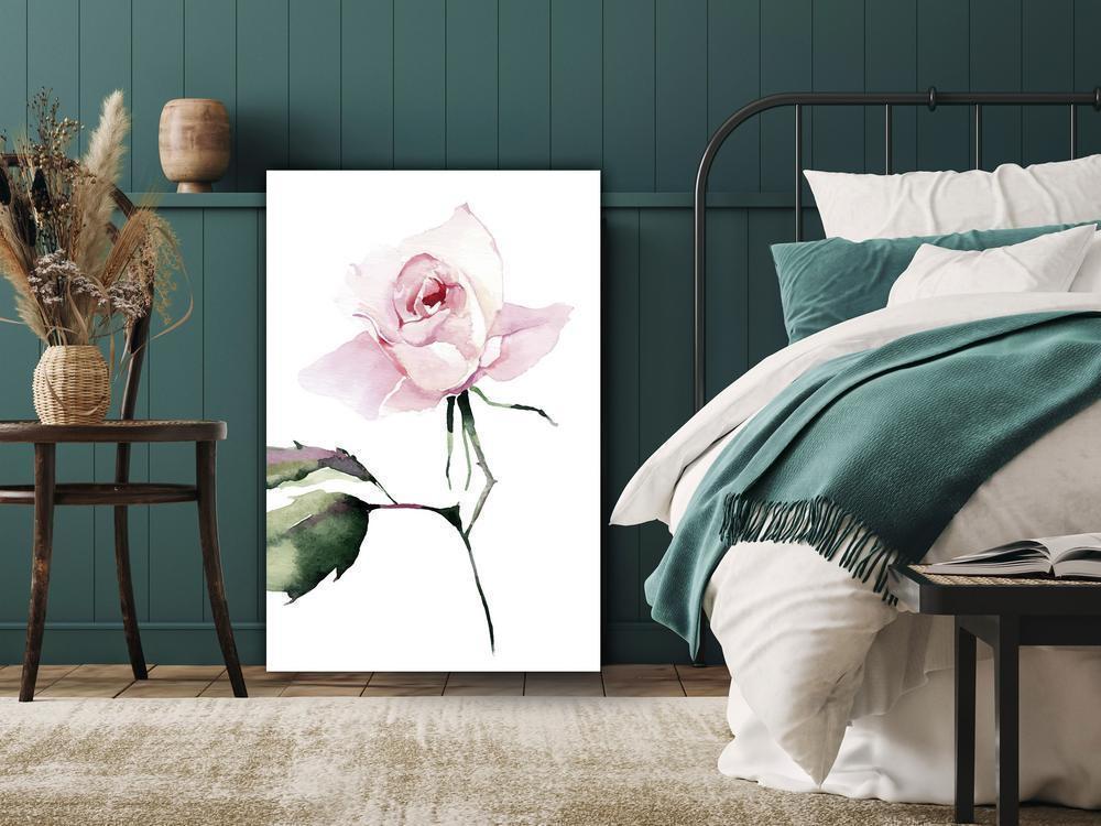 Impression sur toile - Rose solitaire (1 partie) verticale