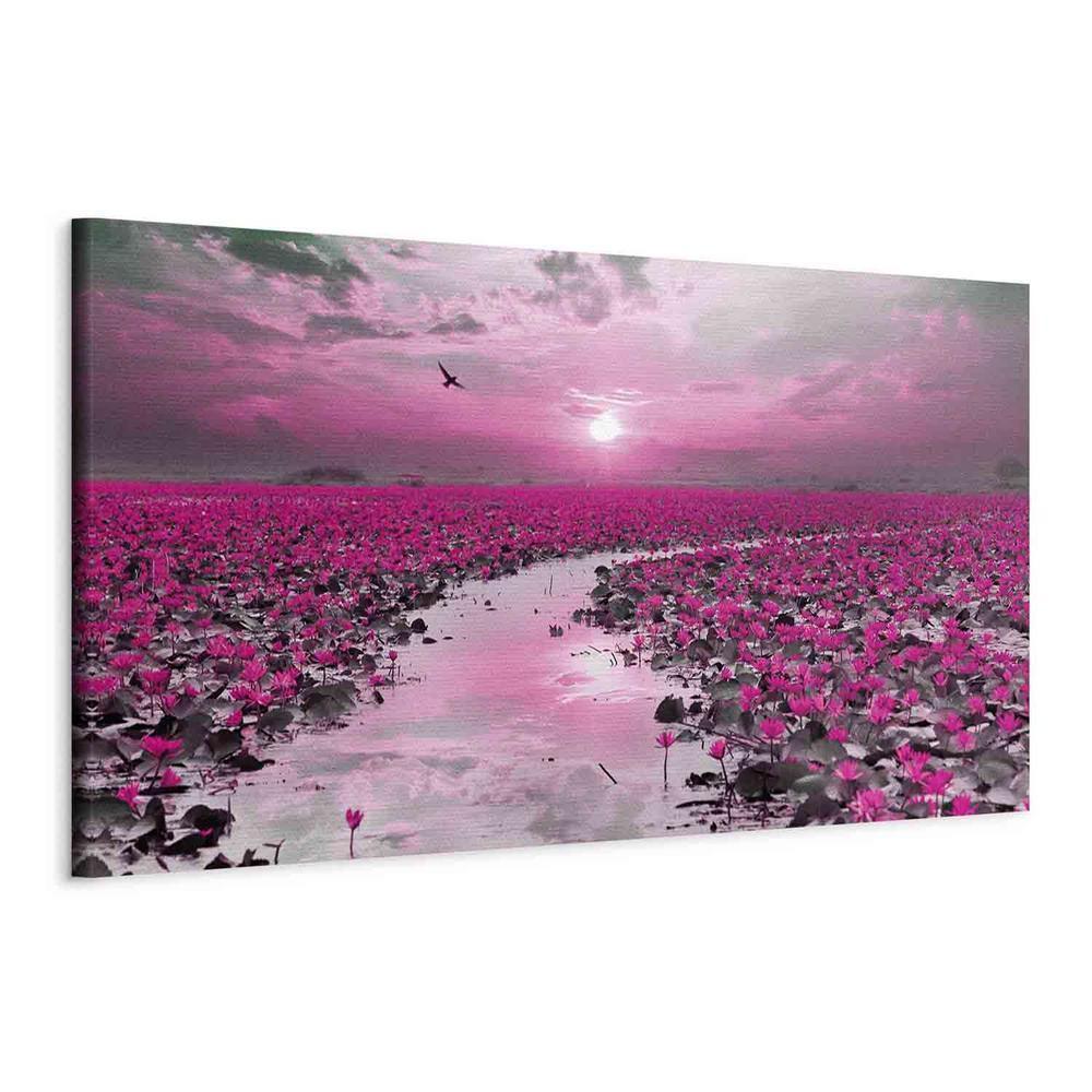 Canvas Print - Lilies and Sunset (1 Part) Narrow