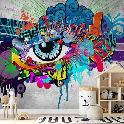 Papier peint - Oeil de graffiti