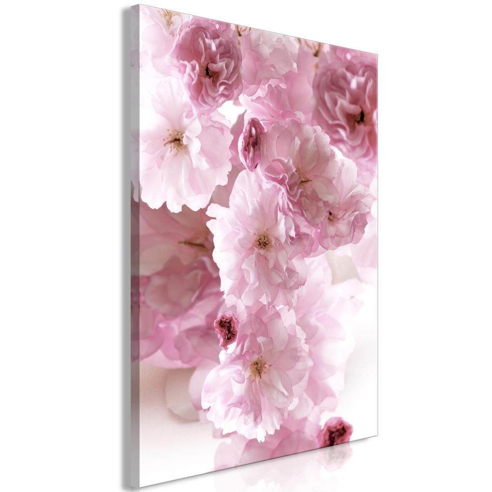 Canvas Print - Flowery Glamour (1-part) - Flower Petals in Shades of Pink-ArtfulPrivacy-Wall Art Collection