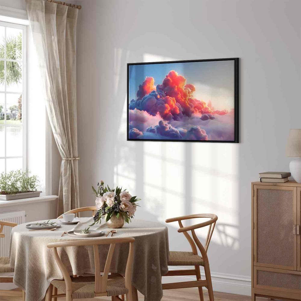 Canvas Print - Twilight Spectacle: Clouds in Shades of Pink and Violet