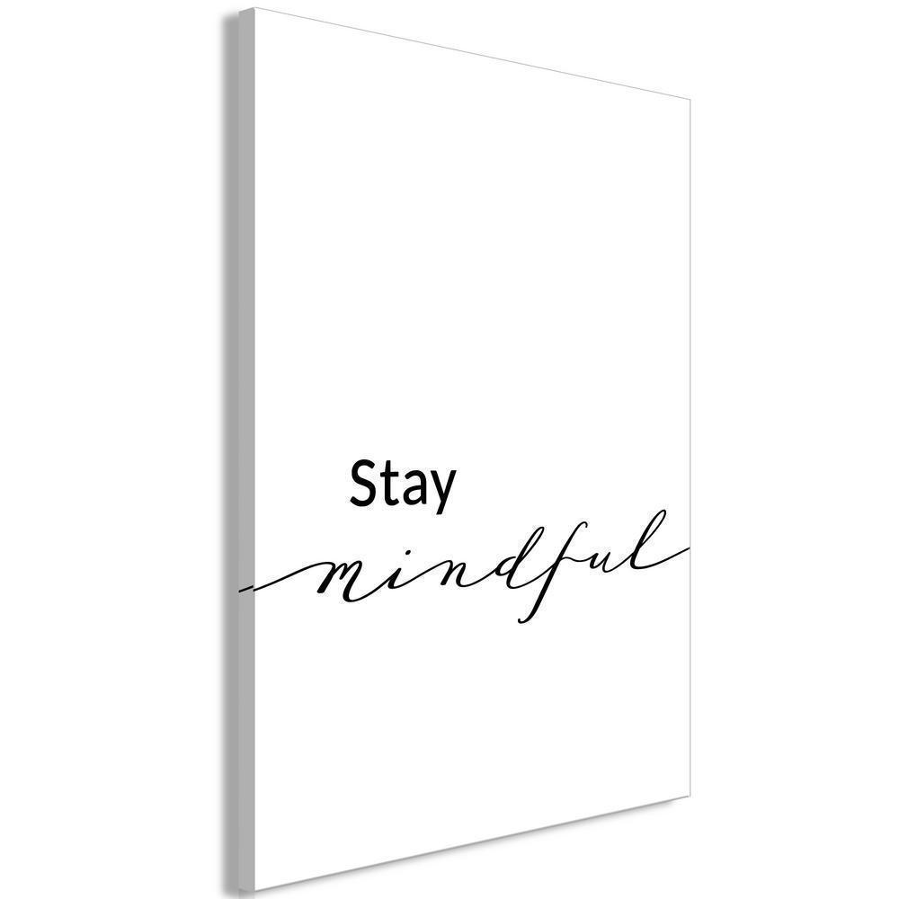 Canvas Print - Stay Mindful (1 Part) Vertical-ArtfulPrivacy-Wall Art Collection