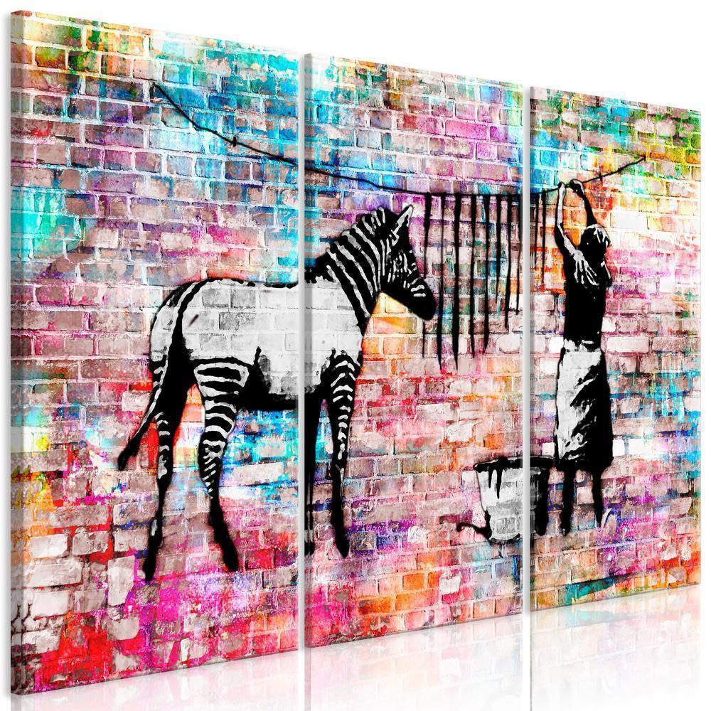 Canvas Print - Colourful Washing (3 Parts)-ArtfulPrivacy-Wall Art Collection