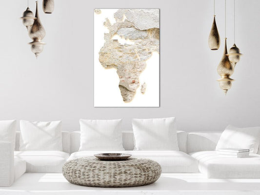 Canvas Print - Hot Continent (1 Part) Vertical-ArtfulPrivacy-Wall Art Collection