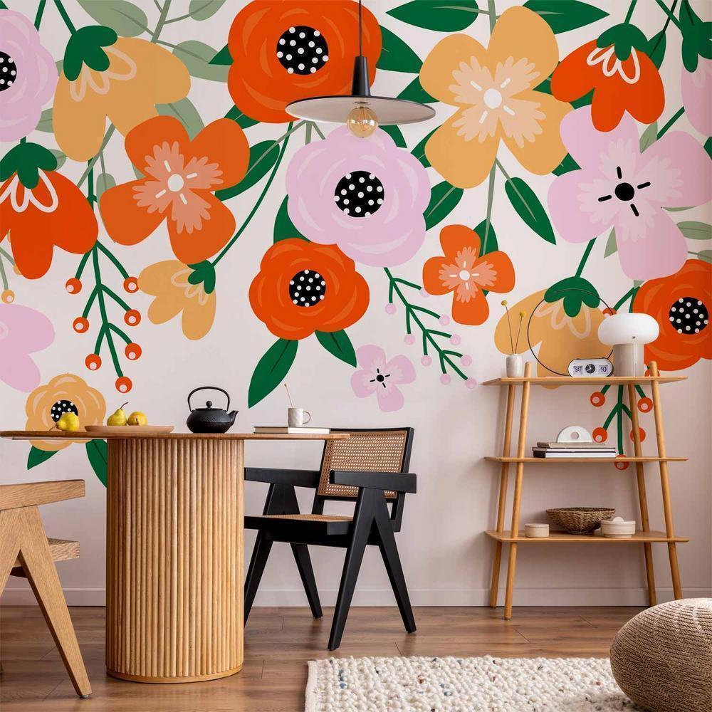 Wall Mural - Colorful Bloom - First Variant