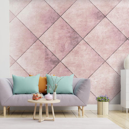 Wall Mural - Perfect cuts - uniform geometric pattern in tiled pattern with pattern-Wall Murals-ArtfulPrivacy
