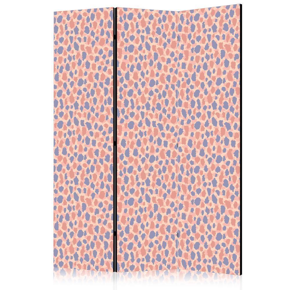 Room Divider - Giraffe Pattern - Colorful Animal Pattern in Blue-Pink Spots