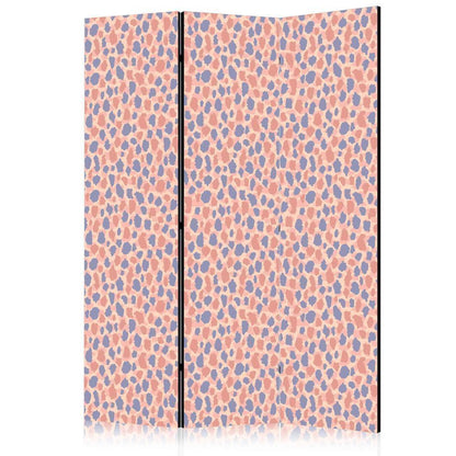 Room Divider - Giraffe Pattern - Colorful Animal Pattern in Blue-Pink Spots