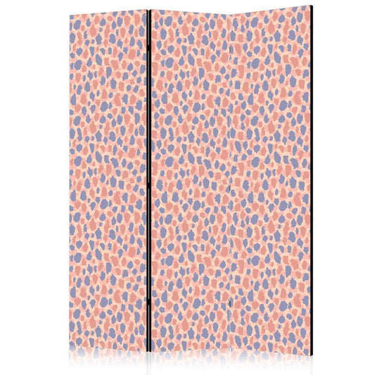 Room Divider - Giraffe Pattern - Colorful Animal Pattern in Blue-Pink Spots