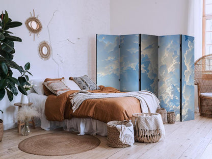 Room Divider - The Sun Revealing Cloud Secrets: Spectacular Sky Images- A 5 Panel Folding Screen For Living rooms, bedrooms or home office, decorative folding screen made with wood and canvas