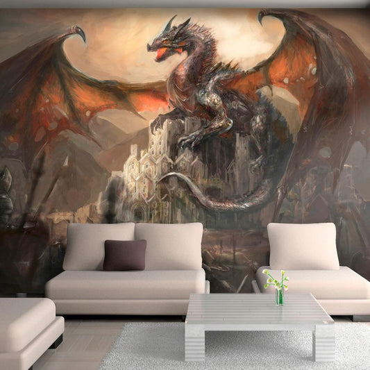 Wall Mural - Dragon castle-Wall Murals-ArtfulPrivacy