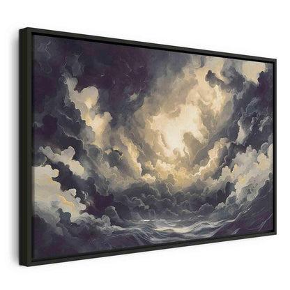 Canvas Print - Epic Light Play: The Sun Battling for Dominance Over the Clouds