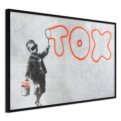 Urban Art Frame - Banksy: Tox-artwork for wall with acrylic glass protection