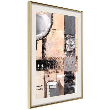 Abstract Poster Frame - Organized Mess-artwork for wall with acrylic glass protection