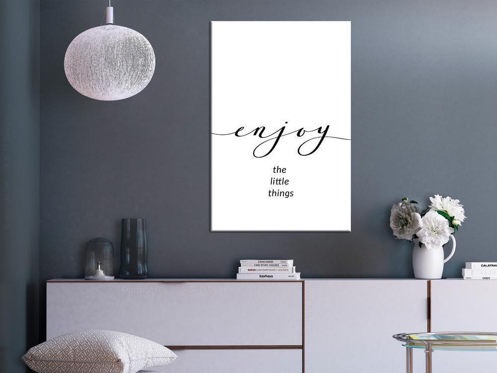 Canvas Print - Enjoy the Little Things (1 Part) Vertical-ArtfulPrivacy-Wall Art Collection