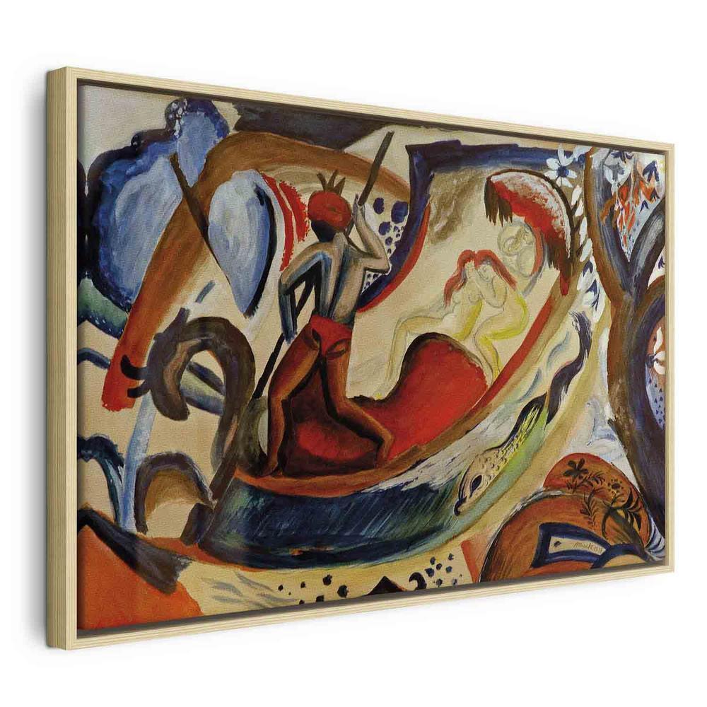 Canvas Print - Nackte Mädchen in der Barke (August Macke)