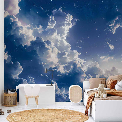 Wall Mural - Starry Clouds and Delicate Light Over a Corner of the Sky