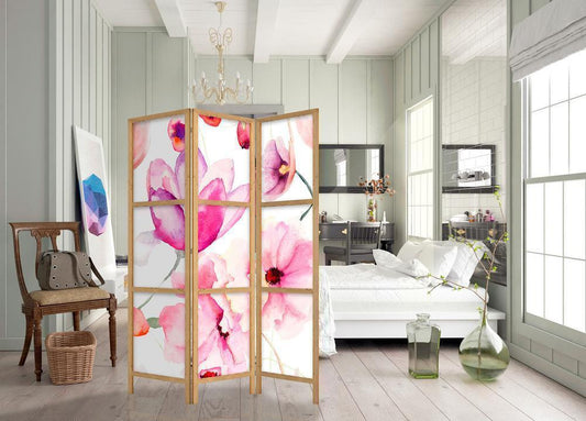 Shoji room Divider - Japanese Room Divider - Floral Bliss I - ArtfulPrivacy