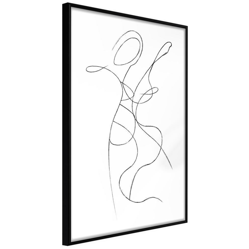 Black and white Wall Frame - Two Souls II-artwork for wall with acrylic glass protection