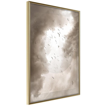 Autumn Framed Poster - Disturbed Flight-artwork for wall with acrylic glass protection